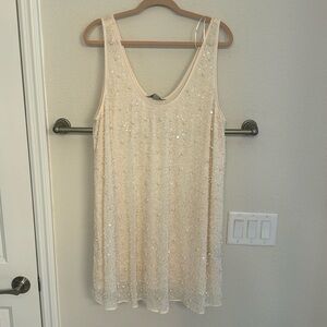 HM beaded sequin mini slip dress